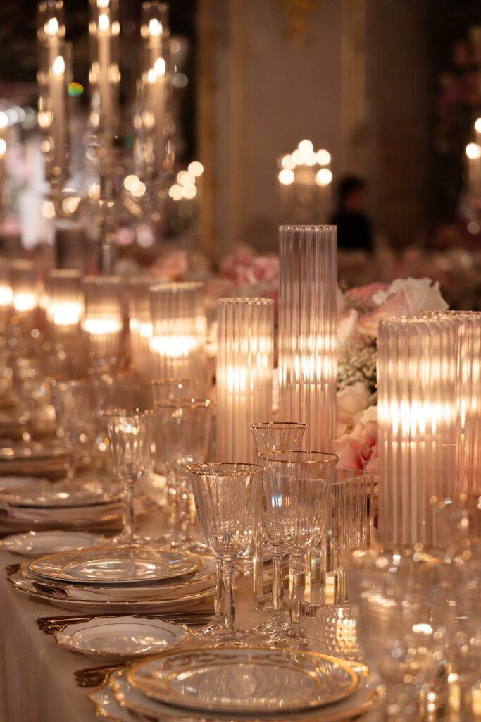Pink floral wedding reception, a short notice wedding planned at Mandarin Oriental by Ella Hartig