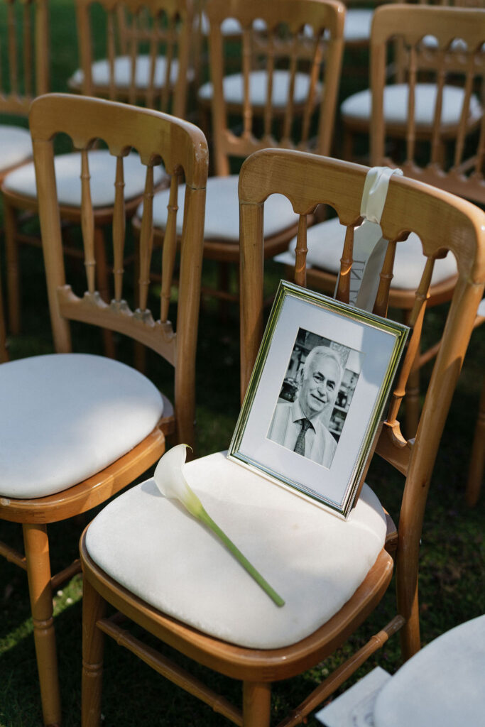 memory chair wedding
