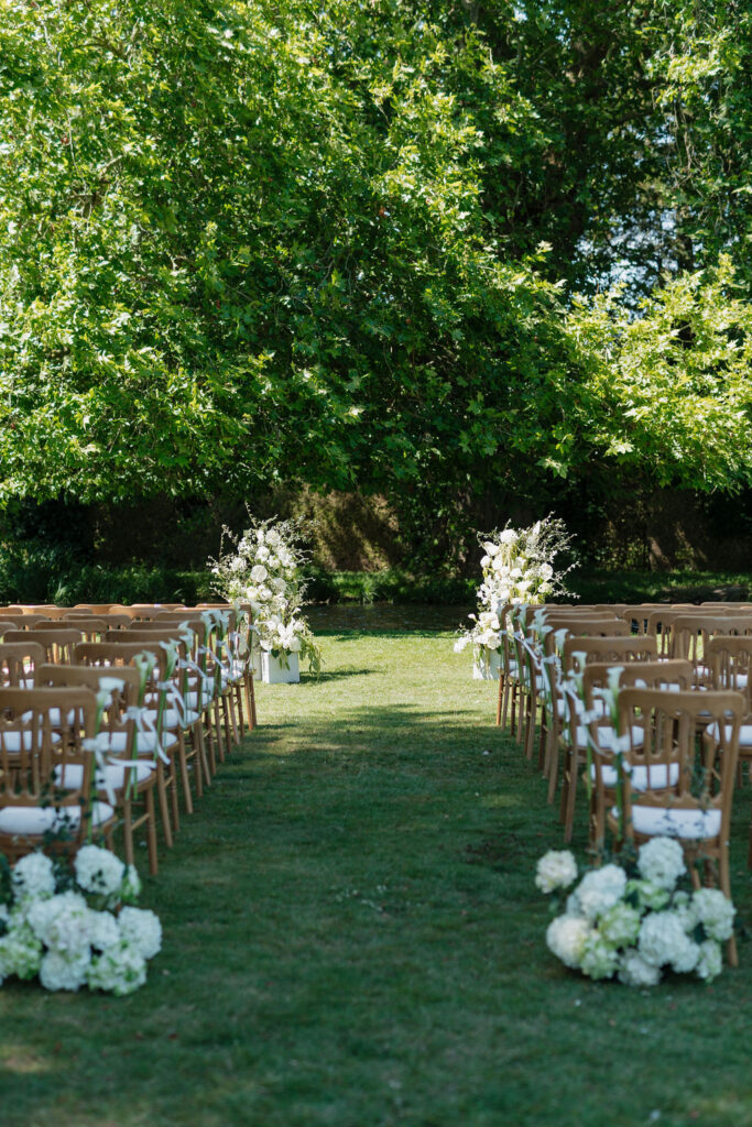 Wedding ceremony aisle