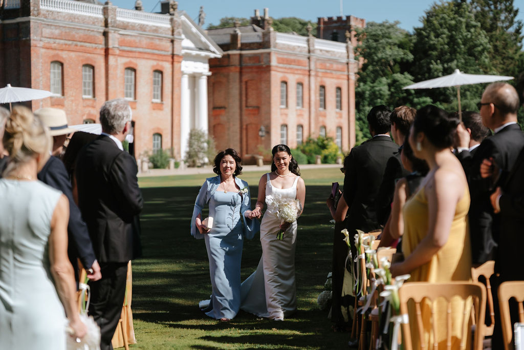 bridal entrance with Mum