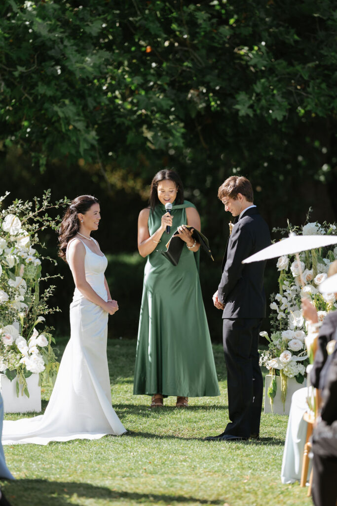 luxury wedding ceremony at avington